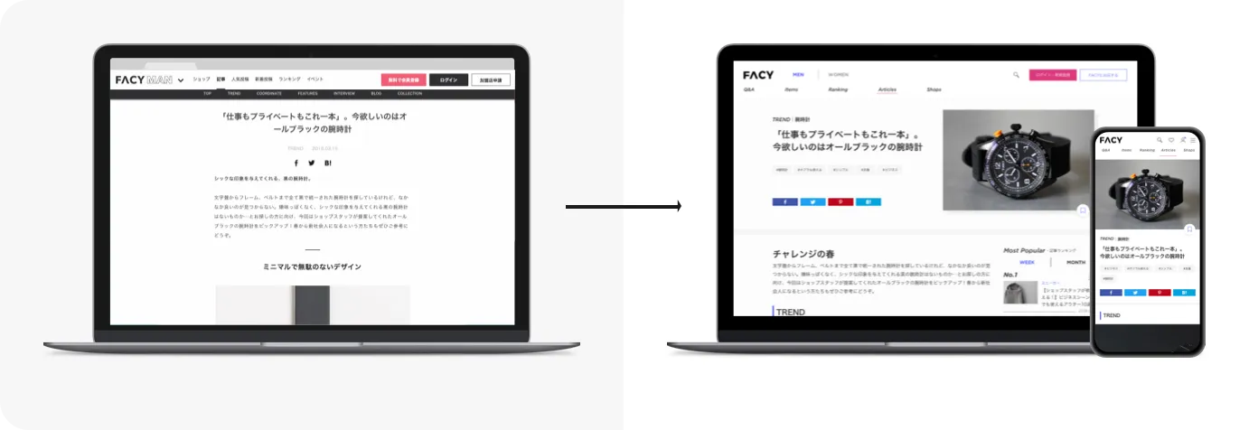FACY article page redesign
