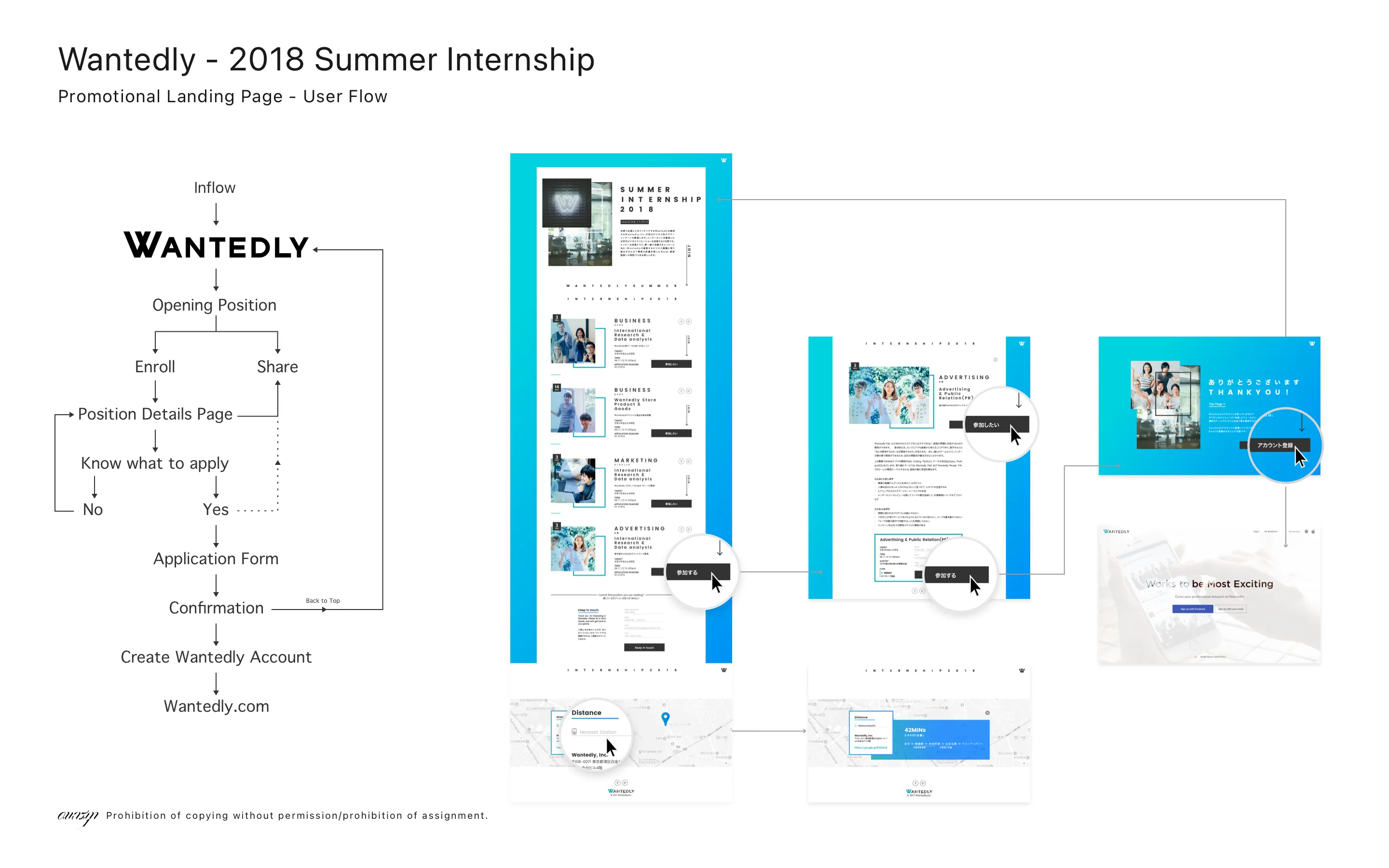Wantedly internship landing page design 2